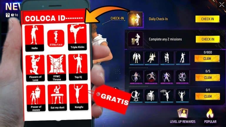 que opciones tengo para obtener emotes en free fire